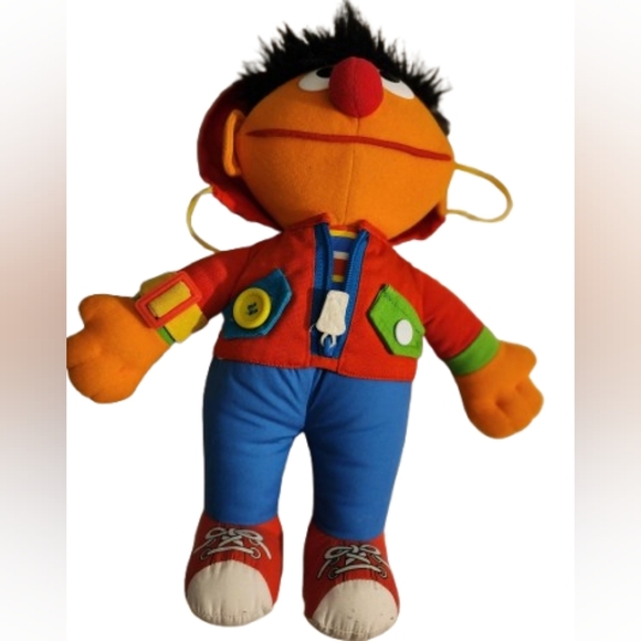 Vintage 1989 Playskool Sesame Street Dress Me Up Ernie Plush Doll - Sz. 13" - Picture 1 of 5